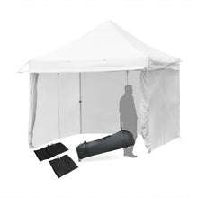 Load image into Gallery viewer, 10x10ft Pop up Gazebo with 4 Height and Adjust Folding  Awning -White
