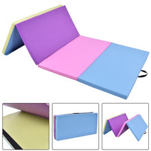 Load image into Gallery viewer, 4&#39; x 8&#39; x 2&quot; Multi-Colors Folding PU Panel Gymnastics Mat
