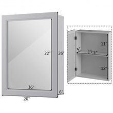 Load image into Gallery viewer, Wall-Mounted Mirrored Medicine Cabinet-Gray
