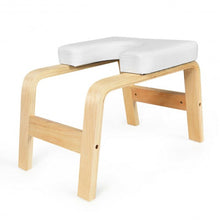 Load image into Gallery viewer, Yoga Headstand Wood Stool with PVC Pads-White
