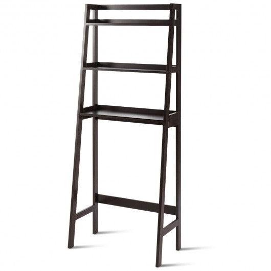 3-Shelf Over-The-Toilet Storage Organizer Rack-Brown