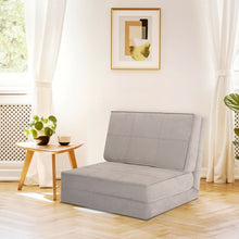 Load image into Gallery viewer, Convertible Lounger Folding Sofa Sleeper Bed-Gray
