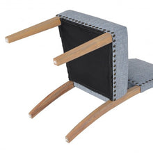 Load image into Gallery viewer, Set of 2 Fabric Dining Chairs with Rubber Wooden Legs
