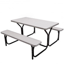 Load image into Gallery viewer, Outdoor Picnic Garden Party Table And Bench Set-White
