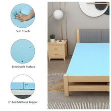 Load image into Gallery viewer, 3&quot; Gel-Infused Cooling Bed Topper for All-Night Comfy-80 x 76 inch
