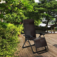 Load image into Gallery viewer, 2PCS Patio Rattan Zero Gravity Lounge Chair
