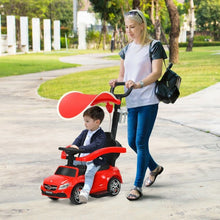 Load image into Gallery viewer, 3-in-1 Mercedes Benz Ride-on Toddler Sliding Car-Red
