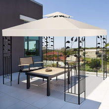 Load image into Gallery viewer, 10&#39; x 10&#39; 2-Tier 3 Colors Patio Canopy Top Replacement Cover-Beige
