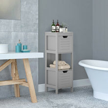 Load image into Gallery viewer, Bathroom Wooden Floor Cabinet Multifunction Storage Rack Stand Organizer-Gray
