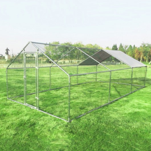 Large Walk in Shade Cage Chicken Coop with Roof Cover-20'