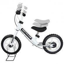 Load image into Gallery viewer, 12&quot; Four Colors Kids Balance Bike Scooter with Brakes and Bell-White
