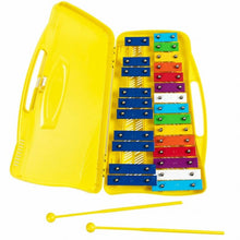 Load image into Gallery viewer, 25 Notes Kids Glockenspiel Chromatic Metal Xylophone-Yellow
