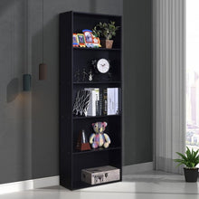 Load image into Gallery viewer, 5-Shelf Storage Bookcase Modern Multi-Functional Display Cabinet Furniture-Black
