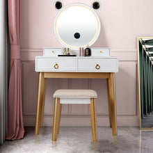Load image into Gallery viewer, Vanity Table Touch Screen Dimming Mirror W/Bluetooth Speakers
