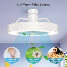 Load image into Gallery viewer, 23&quot; Ceiling Fan with LED Light and Remote Control-White
