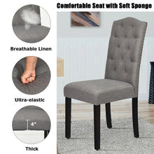Load image into Gallery viewer, Set of 2 Tufted Upholstered Dining Chair-Gray
