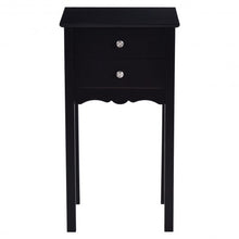 Load image into Gallery viewer, Side Table End Accent Table w/ 2 Drawers-Black

