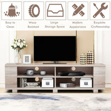 Load image into Gallery viewer, 59&quot; Console Storage Entertainment Media Wood TV Stand-Natural
