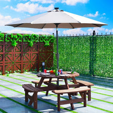 Load image into Gallery viewer, Patio 8 Seat Wood Picnic Dining Seat Bench Set
