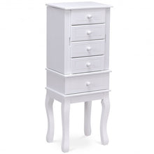 Load image into Gallery viewer, Wood Freestanding Armoire Storage Jewelry Cabinet
