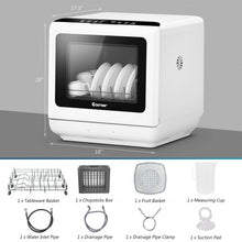 Load image into Gallery viewer, Air Drying Countertop Dishwasher with 1.3-Gallon Built-in Water Tank
