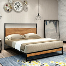 Load image into Gallery viewer, Twin Size Metal Frame Bed Platform Wooden Slat Support with Headboard
