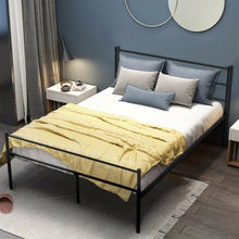 Load image into Gallery viewer, 77.5&quot; x 55.5&quot; x 35.0&quot; 10 Legs Full Size Metal Bed Frame-Black

