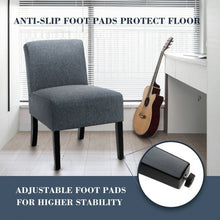 Load image into Gallery viewer, Accent Chair Fabric Upholstered Leisure Chair with Wooden Legs-Gray
