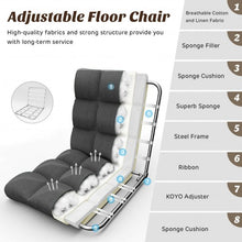 Load image into Gallery viewer, 14-Position Adjustable Folding Lazy Gaming Sofa-Gray
