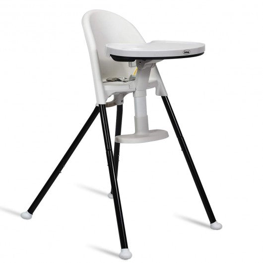 3 in 1 Convertible Highchair with Detachable Double Trays-White