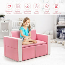 Load image into Gallery viewer, Multi-functional Kids Sofa Table Chair Set-Pink
