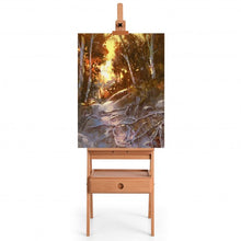 Load image into Gallery viewer, Adjustable  Floor Wooden Artist Easel H-Frame with Art Supply Storage Drawer
