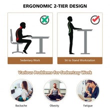 Load image into Gallery viewer, Height Adjustable Mobile Standing Desk with rolling wheels for office and home-Natural
