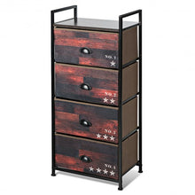 Load image into Gallery viewer, 4 Drawer Fabric Dresser Storage Tower Nightstand
