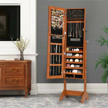 Load image into Gallery viewer, Lockable Jewelry Cabinet Armoire Standing Jewelry Holder Organizer
