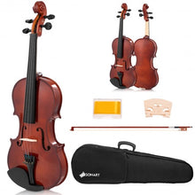 Load image into Gallery viewer, Full Size 4/4 Solid Wood Student Starter Violin
