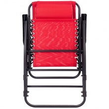 Load image into Gallery viewer, Outdoor Patio Headrest Folding Zero Gravity Rocking Chair-Red
