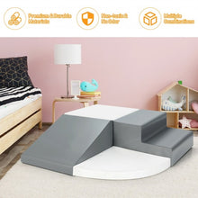 Load image into Gallery viewer, 4-Piece Indoor Toddler Playtime Corner Climber Play Set-White
