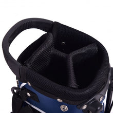 Load image into Gallery viewer, Golf Stand Cart Bag w/ 4 Way Divider Carry Organizer Pockets-Blue

