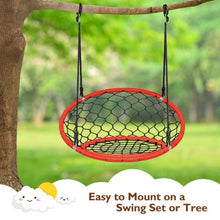 Load image into Gallery viewer, Net Hanging Swing Chair with Adjustable Hanging Ropes-Orange
