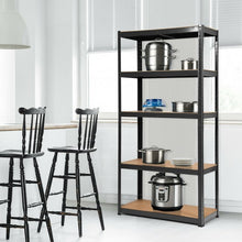 Load image into Gallery viewer, 2 Pcs Storage Shelves Garage Shelving Units Tool Utility Shelves-Black
