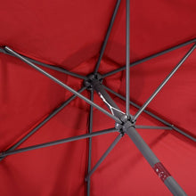 Load image into Gallery viewer, 10FT Patio Umbrella 6 Ribs Market Steel Tilt W/ Crank Outdoor Garden without Weight Base-Burgundy
