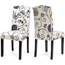 Load image into Gallery viewer, Set of 2 Tufted Upholstered Dining Chair-Black &amp; White
