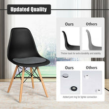 Load image into Gallery viewer, 2Pcs Dining Chair Mid Century Modern DSW Chair Furniture-Black

