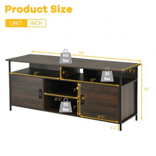 Load image into Gallery viewer, 58&quot; Wood TV Stand Entertainment Media Center Console with Storage Cabinet
