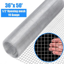 Load image into Gallery viewer, 36&quot; x 50&#39; 1/2 inch Wire Fence Cage Roll 19 Gauge Galvanized Wire
