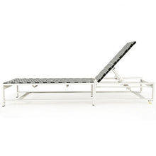 Load image into Gallery viewer, Patio Adjustable Reclining Chair Lounge Chair Chaise for Garden Deck Wheel
