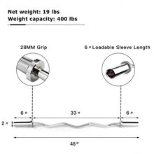 Load image into Gallery viewer, 47&quot; Chrome Steel Home Gym Fitness Equipment Bar
