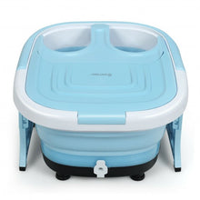 Load image into Gallery viewer, Foldable Foot Spa Bath Motorized Massager with Bubble Red Light Timer Heat-Blue
