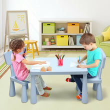 Load image into Gallery viewer, 3-Piece Toddler Multi Activity Play Dining Study Kids Table and Chair Set-Blue
